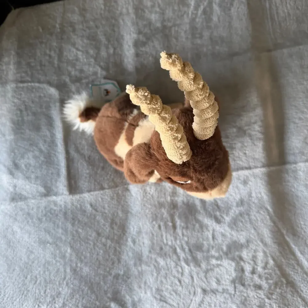 Jellycat Glenny Goat Plush Stuffed Animal Brown Cream Soft Toy With Tags